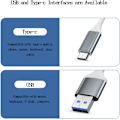 Miniatyrbild 2 av 5: 4-portars USB 3.0-hubb 5 Gbps höghastighets-USB-splitter Typ C-hubb för