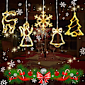 Miniatyrbild 3 av 5: Fönsterlampor, 5 st hängande julgransfönsterlampa med sugkopp C