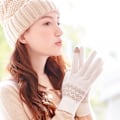 Miniatyrbillede 4 af 5: 2 par kvinders handsker vinter varme touch screen handsker strikkede så
