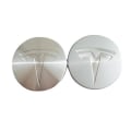 Miniatyrbild 1 av 3: 4 hjul Tesla hjul logotyp center 56mm navkapslar