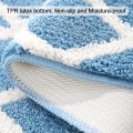 Miniatyrbillede 4 af 5: Ekstra blød mikrofiber bademåtte skridsikker og vandabsorberende M