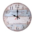 Miniatyrbillede 5 af 5: 2 stk. Vintage Rustikke Vægure, Lydløse Træ Skive Timer Ur til