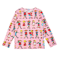 Miniatyrbillede 1 af 3: Pippi Langstrømpe- Pippi med venner-skjorte pink Pink 110