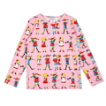 Miniatyrbillede 1 af 3: Pippi Langstrømpe- Pippi med venner-skjorte pink Pink 122