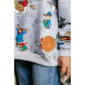 Miniatyrbillede 3 af 5: Pippi Langstrømpe Vinter Pippi college sweater grå Grey 122