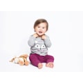 Pikkukuva 2 / 2: 2-osainen vauvasetti, jossa Top + Pants - harmaa & fuksia MultiColor 62