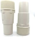 Poolfilterpumpslangadapter 1 1/4\"-1 1/2\" gänga 1,5\" anslutningskoppling PVC 417-60602-pack