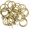 Miniatyrbilde 4 av 5: 24 sett metallgardinringer og kroker Messing Rustbeskyttet metall draperiring 30 mm indre diameter hengende ring krok for hjem vindusstang dekorasjon