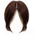 Ekte Topper Midt Side Part Menneskehår, Hårtopper for Kvinner dark brown