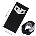 Miniatyrbilde 2 av 5: Motorsykkelmasker 2 stk Multifunksjon Dødninghode Maske Motorsykkel Ma