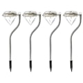 Pikkukuva 3 / 8: 4 kpl LED-aurinkokennovaloja väriä vaihtavalla timanttikoristeella puutarhaan, nurmikolle ja maisemaan