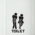 Pikkukuva 1 / 5: DIY irrotettava mies nainen wc kylpyhuone WC kyltti, ovi A