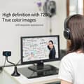 Miniatyrbillede 4 af 5: 360 graders roterende webcam med støjreducerende mikrofon, desktopcomputer-webcam til professionel visuel support Multicolor