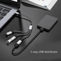 Miniatyrbillede 4 af 4: USB/Type C han til 2/3 USB hun kabeladapter USB OTG splitterkabelkonverter