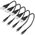 QU-5-pack kort Lightning-kabel (20 cm). iPhone snabbladdningskabel USB