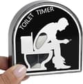 5 minuters toalett timglas sandtimer, sandklocka med rolig prin