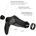 Miniatyrbilde 3 av 5: Sykkelhåndtak, ergonomiske sykkelhåndtak i gummi, sklisikre håndtak 22 mm, for MTB BMX sammenleggbare bysykler, sparkesykkelhåndtak