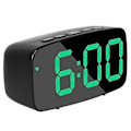 Miniatyrbild 1 av 4: Smart Digital Väckarklocka för Sängbord, Grön LED Rese USB Bordsklocka med 12/24h Datum Temperatur