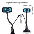 Miniatyrbillede 3 af 5: 360 graders roterende webcam med støjreducerende mikrofon, desktopcomputer-webcam til professionel visuel support Multicolor