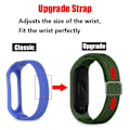 Miniatyrbillede 3 af 4: 4 stk nylon armbånd til Xiaomi Mi Band 3/4/5/6/7/NFC Sort B
