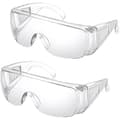 2 Pieces Protective Goggles with Scratch-Resistant Lenses UV Protection Goggles for Adults Over Glasses