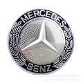 Miniatyrbild 2 av 3: 4-pack Alloy Wheel Center Hub Caps Storlek 75mm Benz Mörkblå