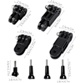Miniatyrbilde 2 av 4: Justerbar forlengelsesarm for kamera, fast monteringsbrakett med kort og lang skrueforlengelsesarm for GoPro Hero 10, 9, 8, 7, 6, 5 og andre actionkameraer