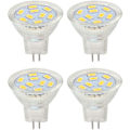 Miniatyrbillede 1 af 4: LED MR11-lamper 2W 12V, GU4 Varmt Hvid 3000K, 20W Halogenækvivalent, MR11 G4/GU4.0 LED-lampe (4-pak)