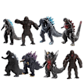Miniatyrbillede 1 af 3: 2024 8 stk Godzilla vs Kong film 3,5\" actionfigurer legetøj Godzilla King Kong Titan Beast samling model børnegave