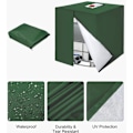Miniatyrbillede 4 af 5: 1000L IBC Tankdækken, 420D Vandtanksovertræk, Anti-UV Tankdækken, IBC Tank Beskyttelsesovertræk med Lynlås, 120 x 100 x 116 cm (Grøn)