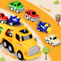 Miniatyrbild 4 av 5: Biltransportbil för barn, 5 i 1 bil leksak med ljud och ljus present till barn baby 1 2 3 4 år