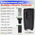 Miniatyrbilde 2 av 4: Garageportsender for ECOSTAR RSC2 433.92MHz Kompatibel med Ecostar RSC2-433, RSE2-433, RSZ1-433 Grindfjernkontroll, 1-pakning