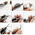 Miniatyrbillede 3 af 5: DIY Håndlæderværktøj Læderfabrik Hæfte Sy Hål Automatisk Hål Læderhåndværk Værktøj Super Skærvax Linje Håndkunst Nål Sy Maskine