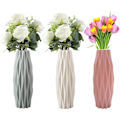 Miniatyrbild 1 av 5: 3-pack Elegant Design Plastvas - Modern Dekorativ Plastvas för Inomhus Sovrum Vardagsrum Balkong Bröllop Bord Kök Kontor