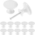 Miniatyrbild 1 av 5: 24-pack Vintage Cabinet Knobs - Antique Kitchen Knobs - 30mm Round Furniture Knobs - White