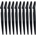 10x Eyebrow Razors - Black black Svart