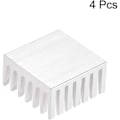 Miniatyrbillede 3 af 3: Elektronisk køleplade til MOS GPU IC-chip sølv 28 x 28 x 15 mm 4 stk