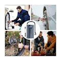 Miniatyrbillede 3 af 3: Dækpumpe, genopladelig elektrisk pumpe, støjreduktion, rejsetilbehør til cykler, motorcykler, scootere, biler, basketball