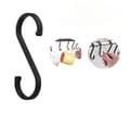 Black S-hooks, butcher hook, hanging hooks, S-hooks, S-hangers, clothes hangers, S-hook (black)