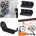 Miniatyrbilde 4 av 8: Veggkrok pedalhenger for sykler, svart, stil 2