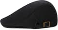 Miniatyrbild 5 av 5: Beret cap men adjustable flat vintage Ivy hat (black)