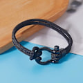 Miniatyrbild 4 av 5: 2 st Nautiska armband för män, handgjorda nylonrep (blå, röd)