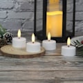 Miniatyrbild 3 av 3: Rechargeable LED Tea Lights with Remote Control - Set of 4 Candles and Charging Station_qq