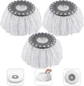 3 stk. mikrofibermoppehoveder, moppehoveder, runde erstatningsmoppehoveder 360° rotationsmoppehoveder til 360° roterende mopper (diameter 16 cm)