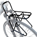 Miniatyrbillede 1 af 5: Cykelkurv foran, aluminium bagagebærer til touring, 15 kg kapacitet, cykelkurv til mountainbike og landevejscykel Sort