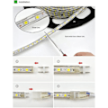 Miniatyrbilde 2 av 2: LED-list, Vanntett LED-list, Lyssterk LED-list 220v, 5050 Ip65 Vanntett LED-list, Varmhvit (6m)