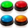 Quiz Buzzers - Sæt med 4 lys- og lydbuzzere til pubquiz-spil