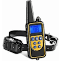 Miniatyrbillede 1 af 5: Meloive Genopladelig og IP67 Vandtæt Hundetræningshalsbånd med 800m Rækkevidde, 99 Niveauer af Vibration, Elektrisk Stød, Lydtilstand