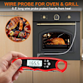 Miniatyrbild 3 av 6: Kötttermometer Grilltermometer, LCD digital stektermometer