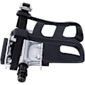 Miniatyrbillede 2 af 5: Cykelpedaler med clips og remme. Til spinning, motionscykler, stationære og udendørs cykler, 9/16\" aksel. 2 stk.